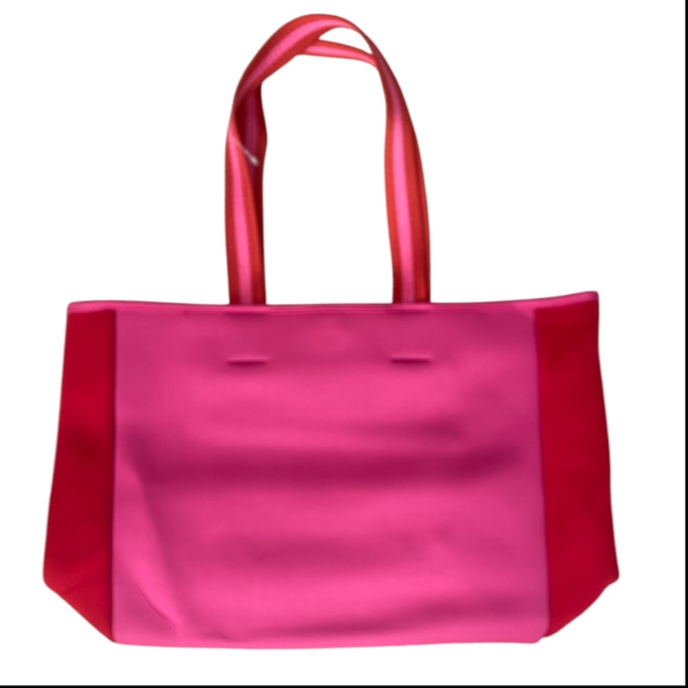 Summersalt Pink Red Ombre Neoprene Beach Tote Bag Travel Pool